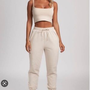 Meshki Cream Joggers